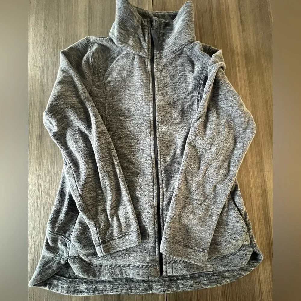 Eddie Bauer Women’s Gray Soft full zipper sweater jacket w/ pockets Small - Picture 4 of 11